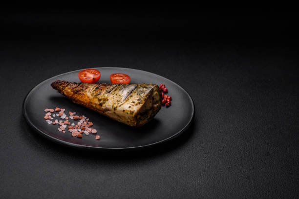 istock Delicious grilled ocean mackerel with salt, spices and herbs 1494079702