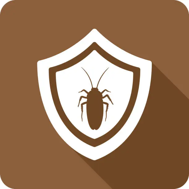 Vector illustration of Shield Cockroach Icon Silhouette 2