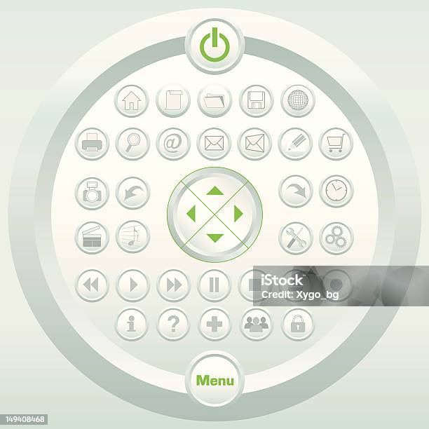 Vetor Ícones Da Página Web - Arte vetorial de stock e mais imagens de Botão - Peça de Máquina - Botão - Peça de Máquina, Botão Open/Close, Botão Start/Stop