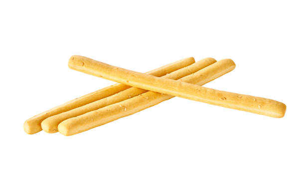grissini or breadsticks isolated on white background. breadsticks isolated . Grissini sticks.