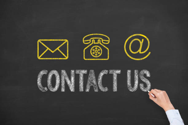 istock Human Hand Drawing Contact Us on Blackboard) 1494094600