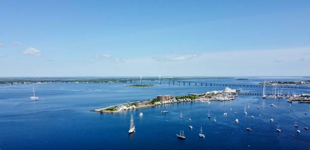 Newport Harbor, Rhode Island Newport Harbor, Rhode Island newport rhode island stock pictures, royalty-free photos & images