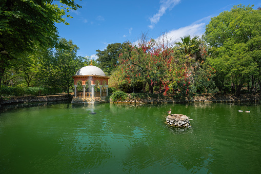 Alfonso XII Pavilion at Birds Island (Isleta de los Pajaros) at Maria Luisa Park - Seville, Andalusia, Spain