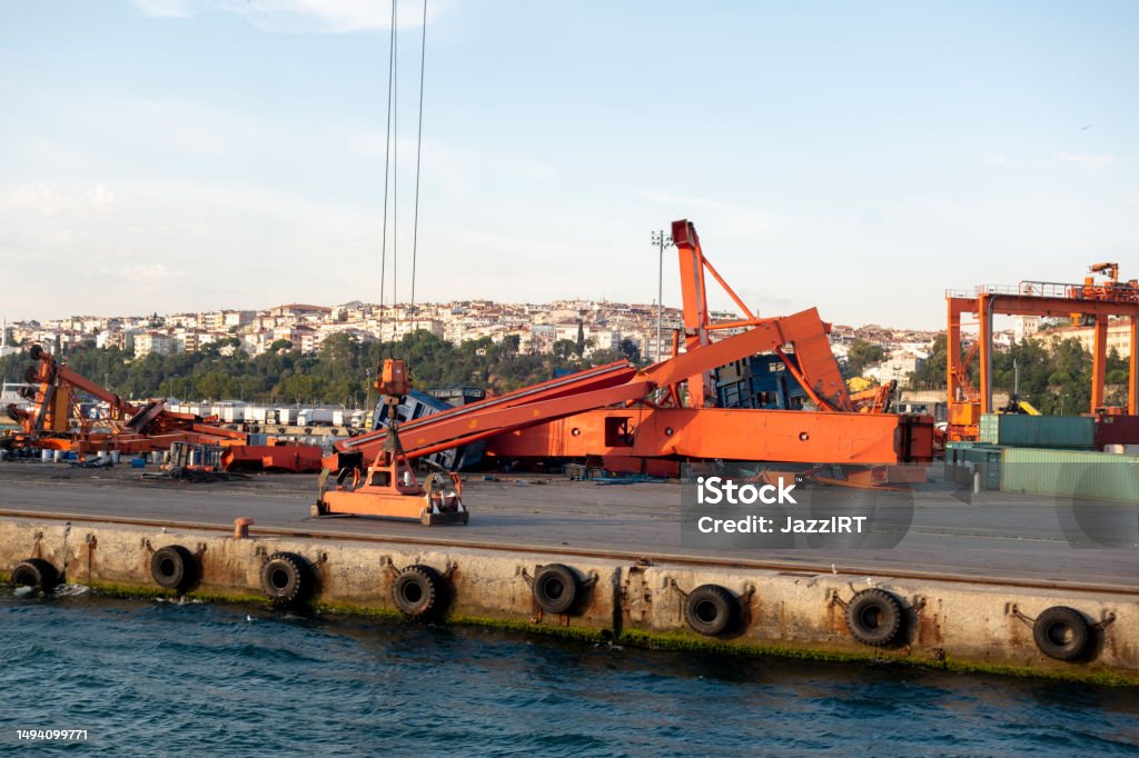 Accident in Haydarpaşa port istanbul Accidents and Disasters Stock Photo