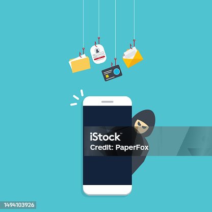 istock Hacker stealing confidential data, personal information and credit card detail. Hacking concept. 1494103926