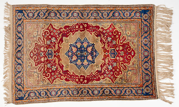 Isolated picture of a traditional middle-eastern rug stock photo