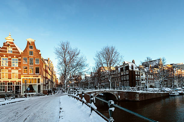 istock Winter in Amsterdam; the streets are covered with snow 149411458