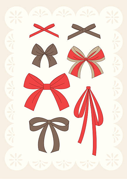 среднего размера с бантом - jubilee bow gift red stock illustrations