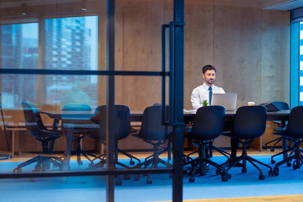 istock Business man getting ready for a meeting. 1494114644