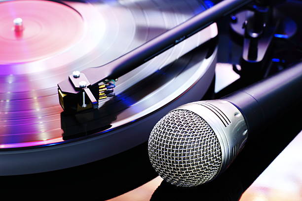 Microphone for karaoke. stock photo