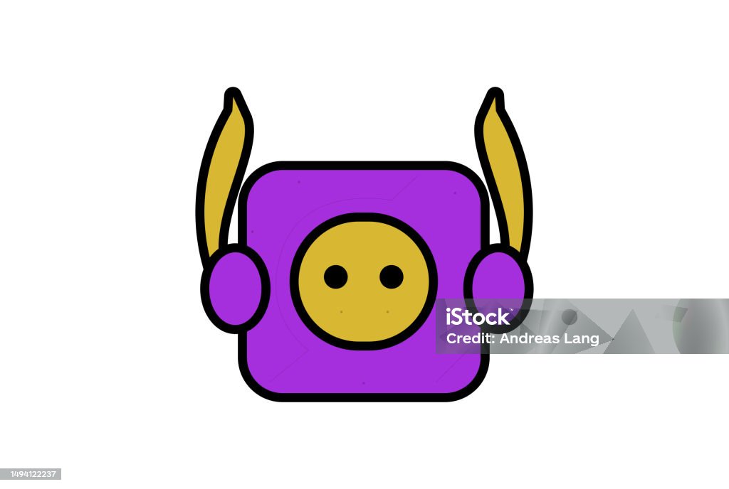 Bot Head Bot Head Robot Face Artificial Intelligence Character Tech Support Art ...