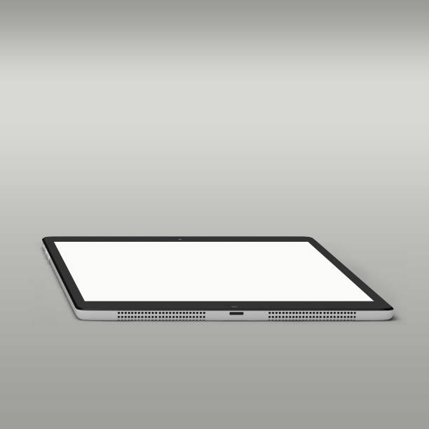 istock Close up view modern pen tablet isolated on grey background fit for your device design. 1494123076