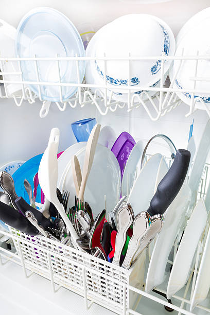 istock Sparkling clean dishes in the dishwasher 149412749