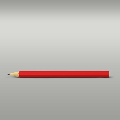 single pencil over white background, back to school concept, school and creativity concept
