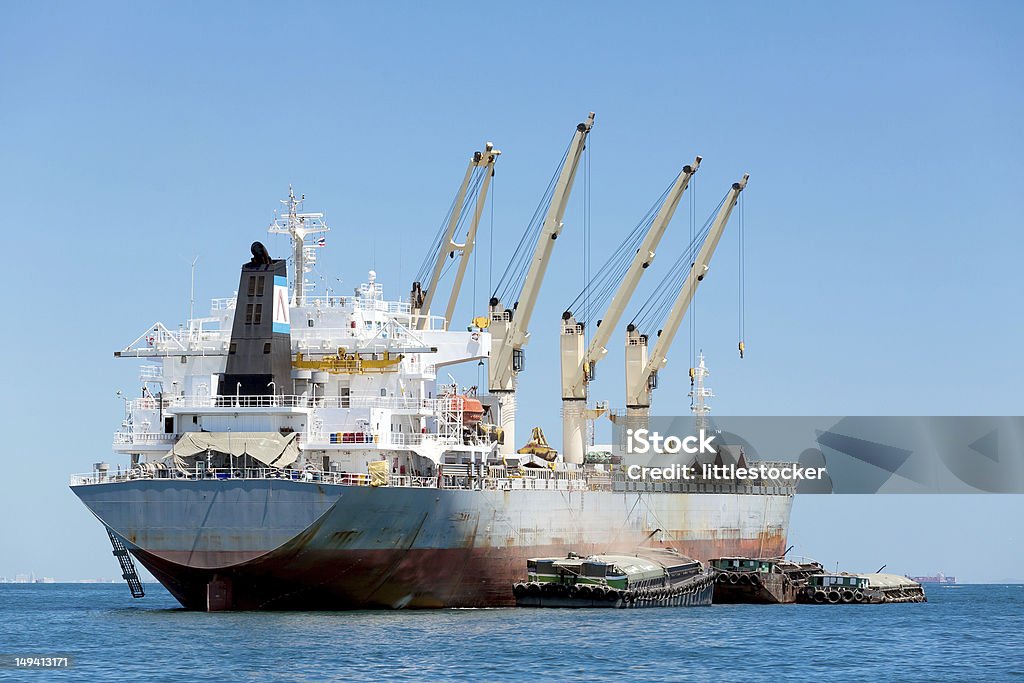 Navio de carga com Guindaste - Royalty-free Navio Cargueiro Foto de stock