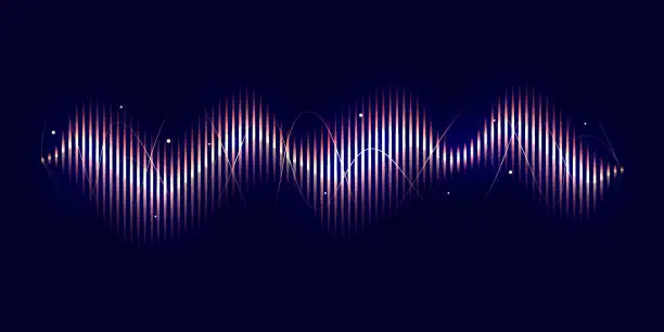 Vector illustration of Abstract Colourful Rhythmic Sound Wave