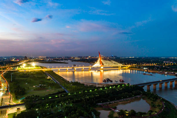 istock Modern city skyline night view, Changsha, China 1494138258