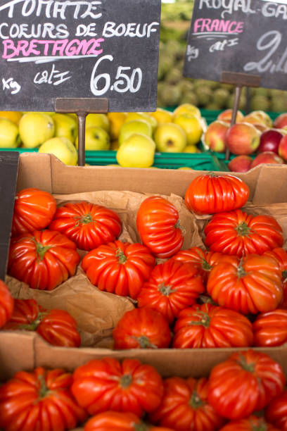 France: Beefsteak Tomatoes 'Coeur de Boeuf' at Market