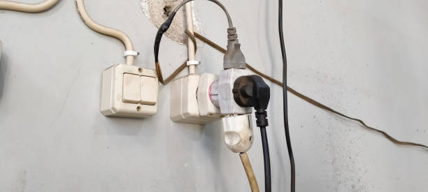 istock Several electrical plugs are attached to the plug, a potential electrical short circuit hazard. 1494146360