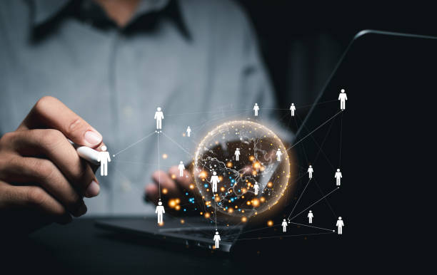 Human resource (HR) network structure, Business concepts and communication technology, management and recruitment, social network.