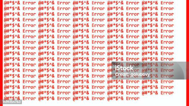 Program Error Code Failure Red Script Text White Stock Photo - Download ...