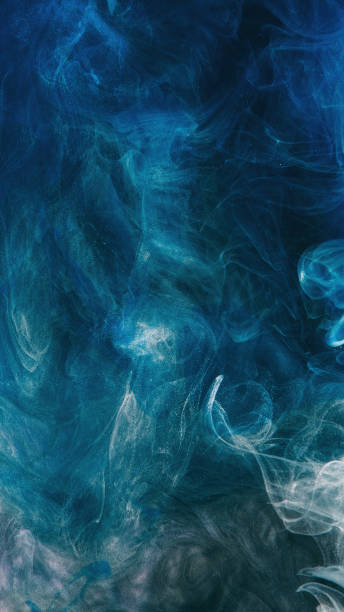 istock Smoke texture abstract background ink water blue 1494154869