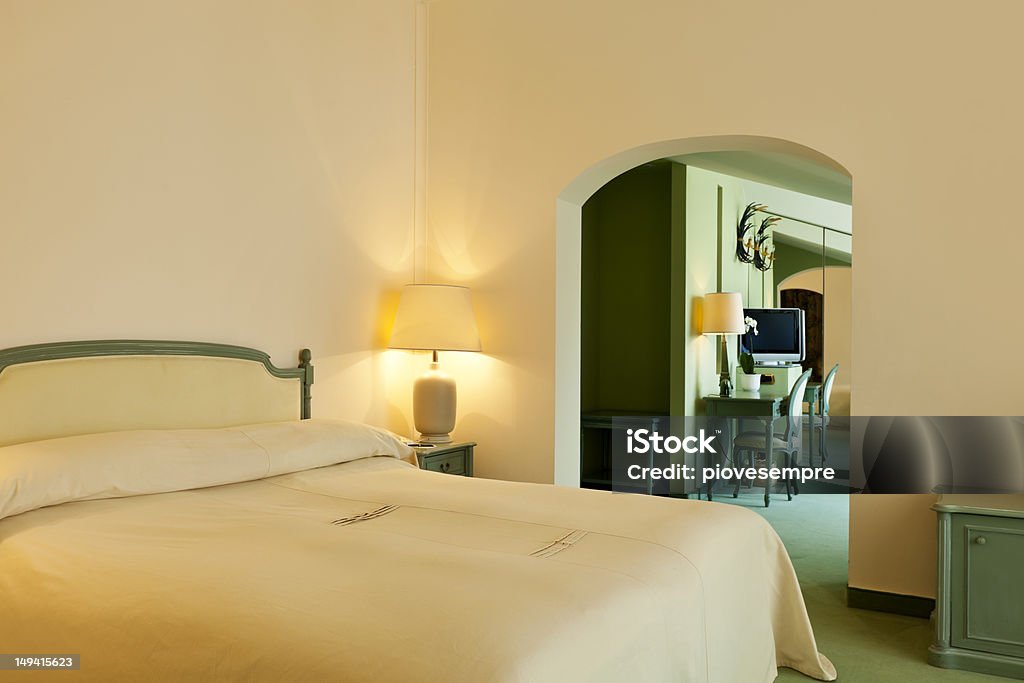 comfortable bedroom interior luxury apartment, comfortable bedroom Apartment Stock Photo