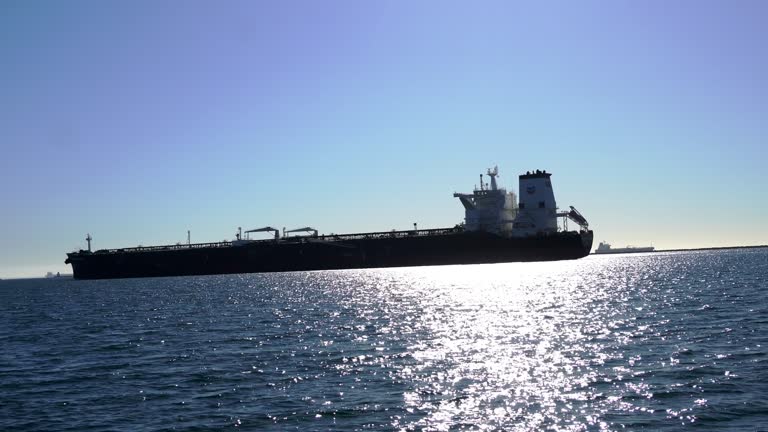 Towering oil tankers lined the docks of the Los Angeles port, poised to transport precious liquid cargo across the globe.