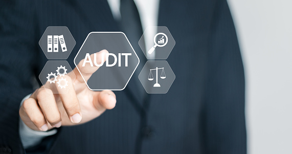 Auditing and evaluating corporate financial statements, Audit business concept.