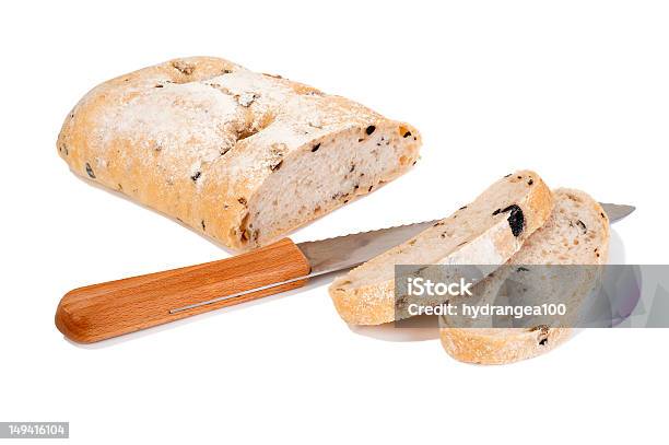 Olivebrot Stockfoto und mehr Bilder von Brotlaib - Brotlaib, Brotmesser, Brotscheibe