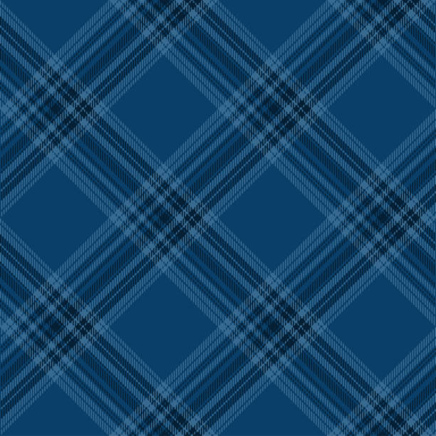 плед бесшовные векторный шаблон. - checked blue tablecloth plaid stock illustrations