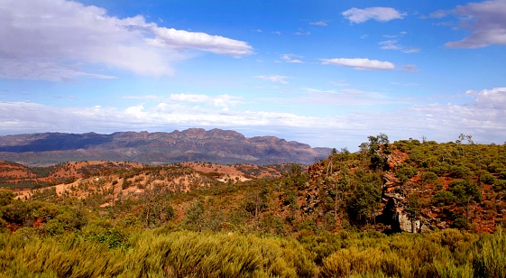 The desert landscape of the Flinders Ranges National Park, South Australia