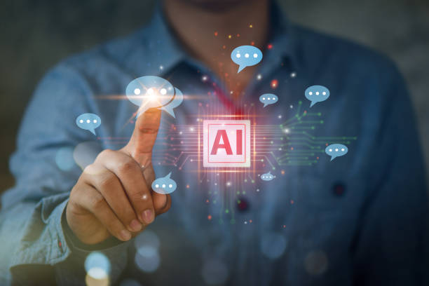 istock Ai technology, Chat with AI. man using technology smart robot AI, Futuristic technology transformation. 1494166078