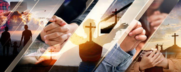 istock Christian Religion concept background. card design template. 1494166360