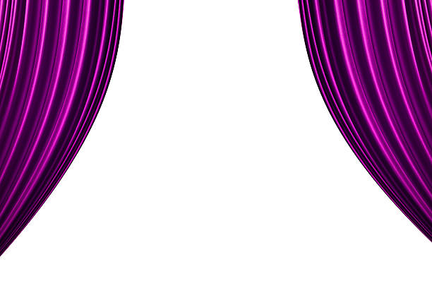 istock Beautiful violet curtain background. 149416868