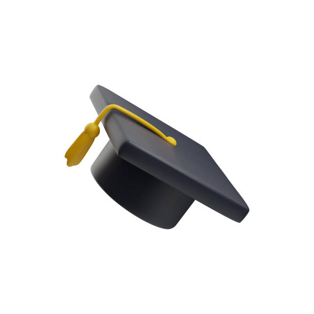istock Realistic 3d vector illustration, icon of Graduate college, high school or university cap, for Degree ceremony hat with golden tassel, isolated on white background 1494170224