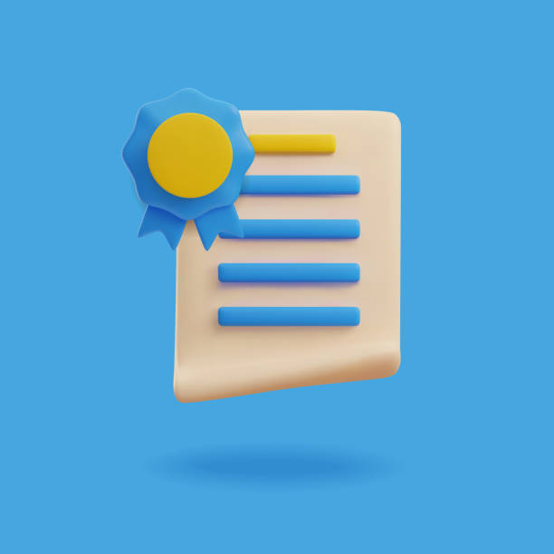 istock Diploma for university education and graduation, 3D realistic vector isolated. 1494170467