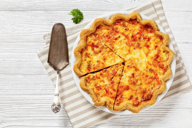 istock quiche with cheese and bacon filling on plate 1494172721