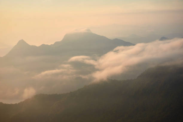 istock Fog over the mountains in early morning 1494174457