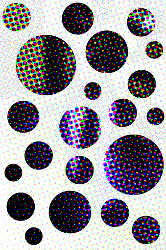 Abstract pattern on paper texture, colorful halftone background