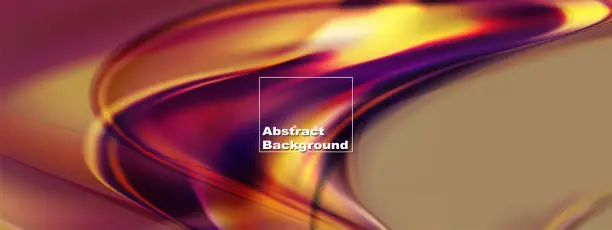 Vector illustration of Yellow and Red flow abstract background.