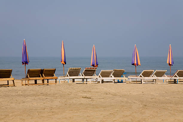 istock sun loungeres and  Umbrellas 149419299