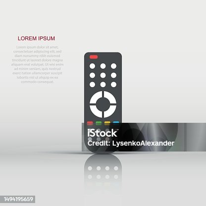 istock Remote control icon in flat style. Infrared controller vector illustration on white isolated background. Tv keypad business concept. 1494195659