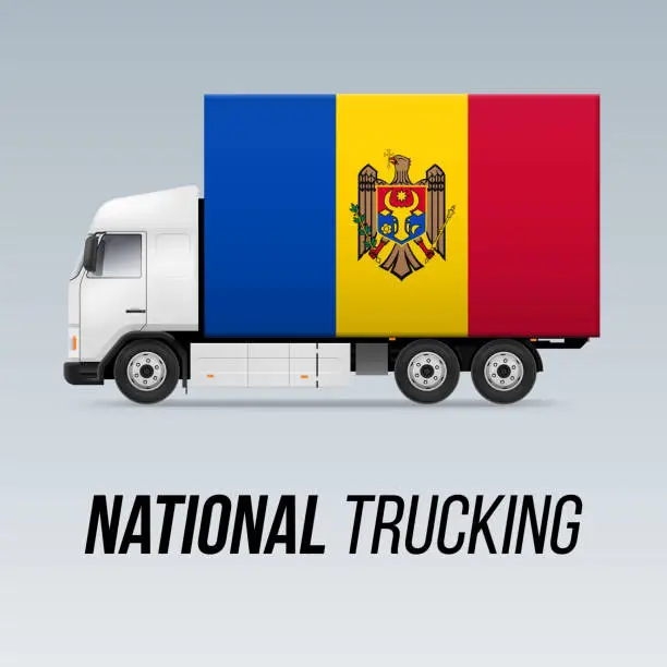 Vector illustration of National Delivery Truck