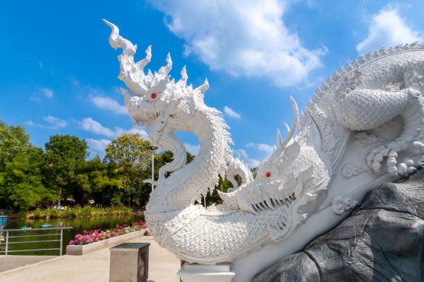 istock Serpent statue or Thai Naga, Wat Don Khanak, Built according to the belief in ancient Thai legends. Nakhon Pathom, Thailand 1494198780