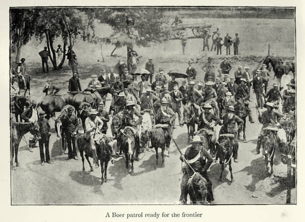 istock Boer mounted patrol ready for the frontier, Second Boer War, Military history, Vintage photograph 1494204068