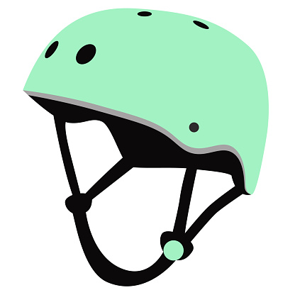 bicycle helmet, skateboard helmet on white background