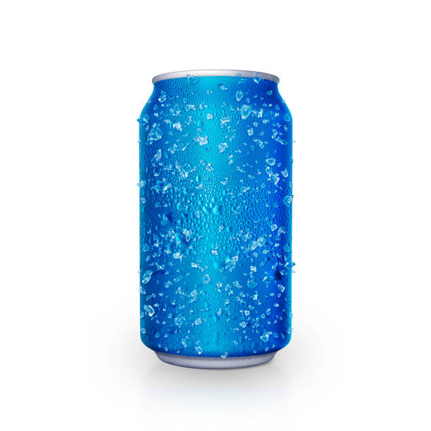 istock Cans with water droplets and ice on white background 1494207266