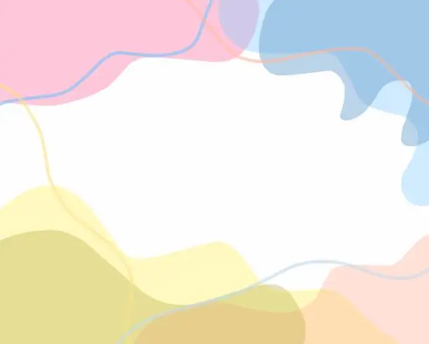 Vector illustration of abstract background with pastel colors and empty space in the middle