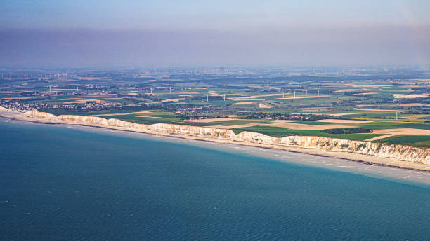 istock Normandy french coastline aerial view 1494212241